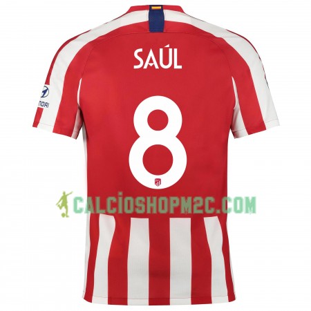 Atlético Madrid Saul 8 Maglia Prima 2019/2020 Manica Corta